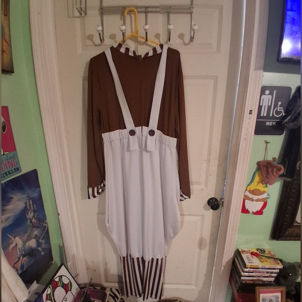 Willy Wonka Brown and White Striped Suit
